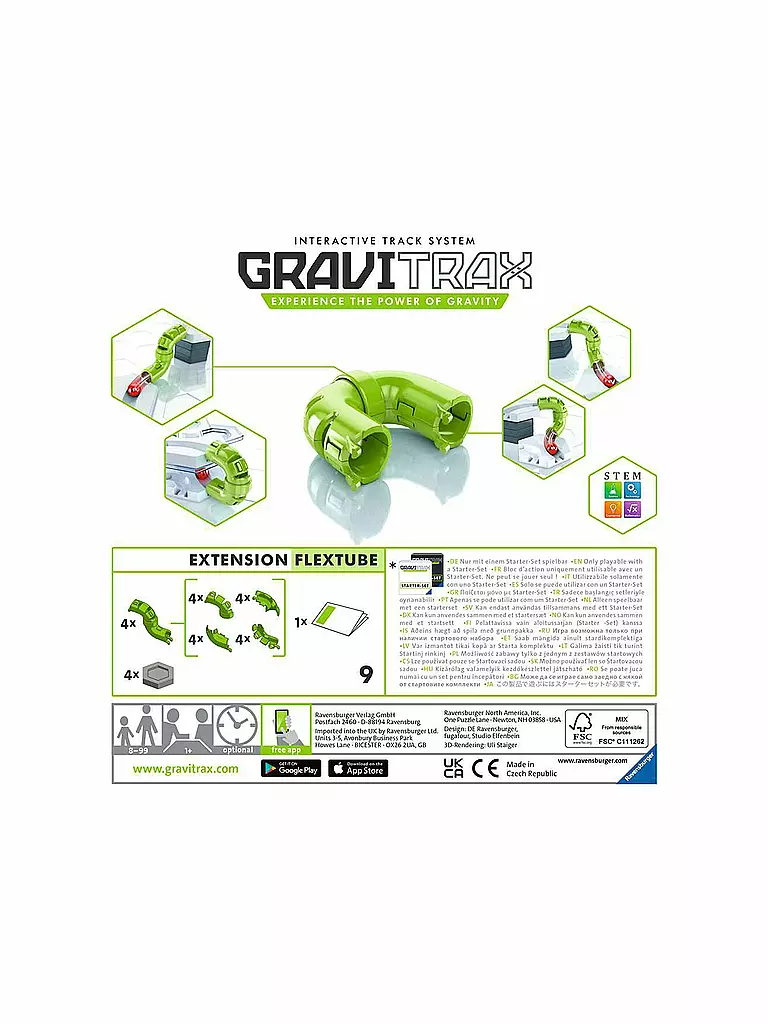 RAVENSBURGER | GraviTrax Kugelbahn - Erweiterung FlexTube | keine Farbe