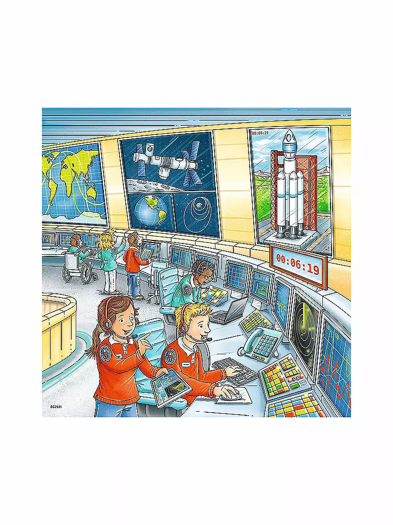 RAVENSBURGER | Kinderpuzzle - Auf Weltraummission mit Tom und Mia 3x49 Teile | keine Farbe