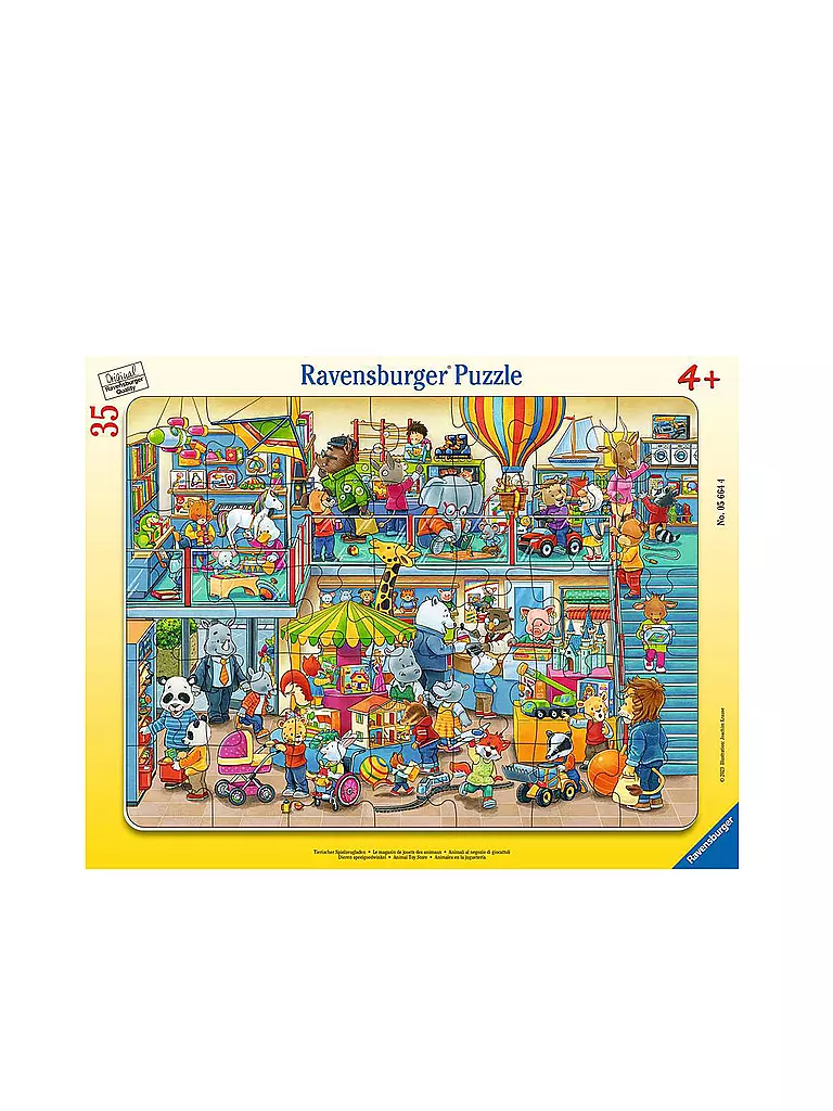 RAVENSBURGER | Kinderpuzzle - Tierischer Spielzeugladen - 30-48 Teile | keine Farbe
