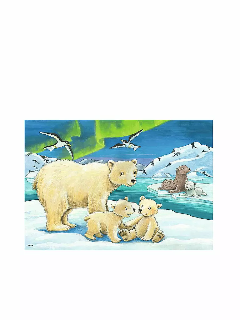 RAVENSBURGER | Kinderpuzzle - Tierkinder aus aller Welt 2x12 Teile | keine Farbe