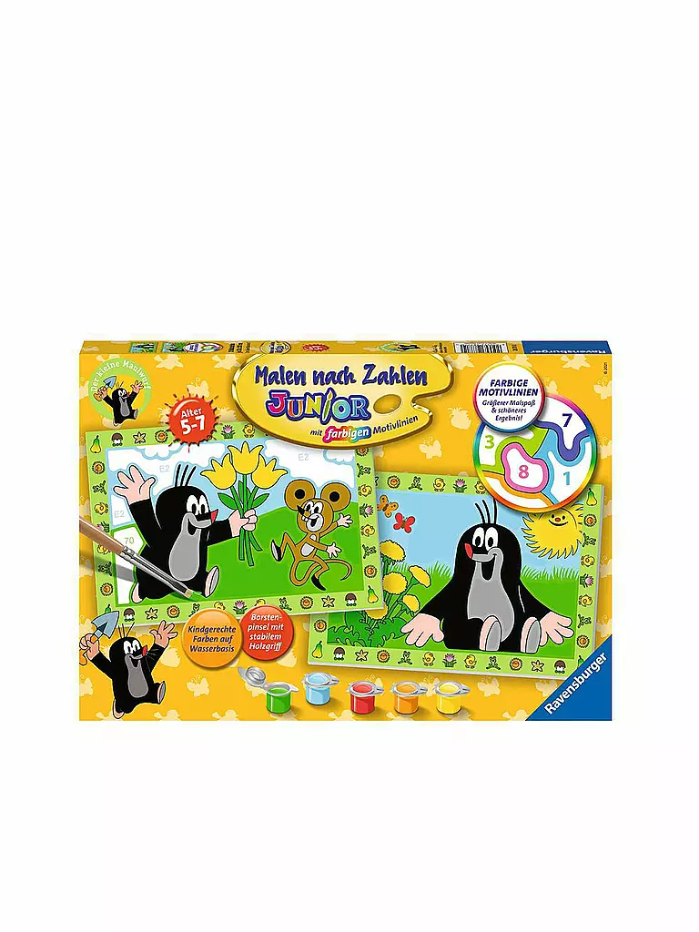 RAVENSBURGER | Malen nach Zahlen - Der kleine Maulwurf | keine Farbe