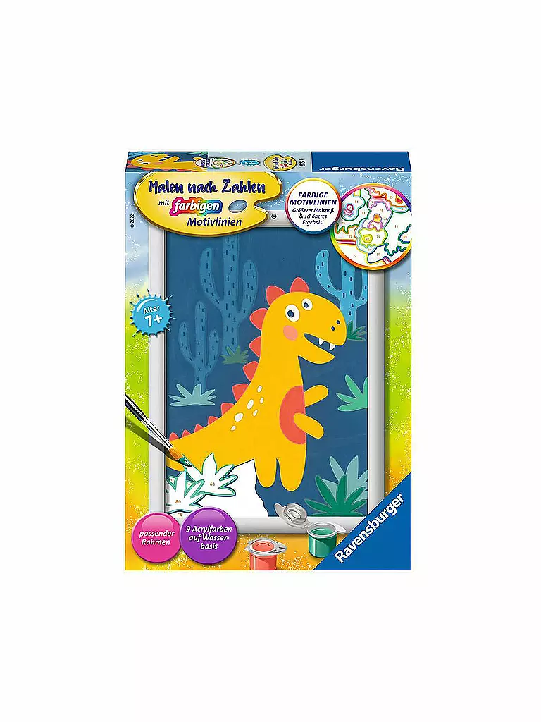 RAVENSBURGER | Malen nach Zahlen - Frecher Dinosaurier | keine Farbe