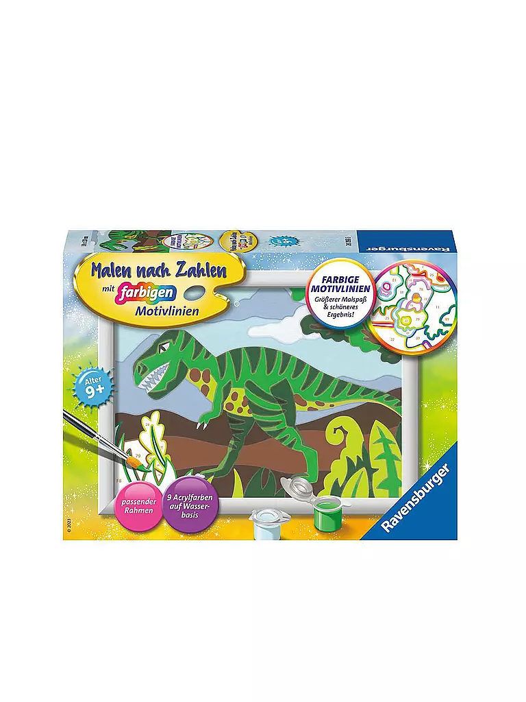 RAVENSBURGER | Malen nach Zahlen - Hungriger Dinosaurier | keine Farbe