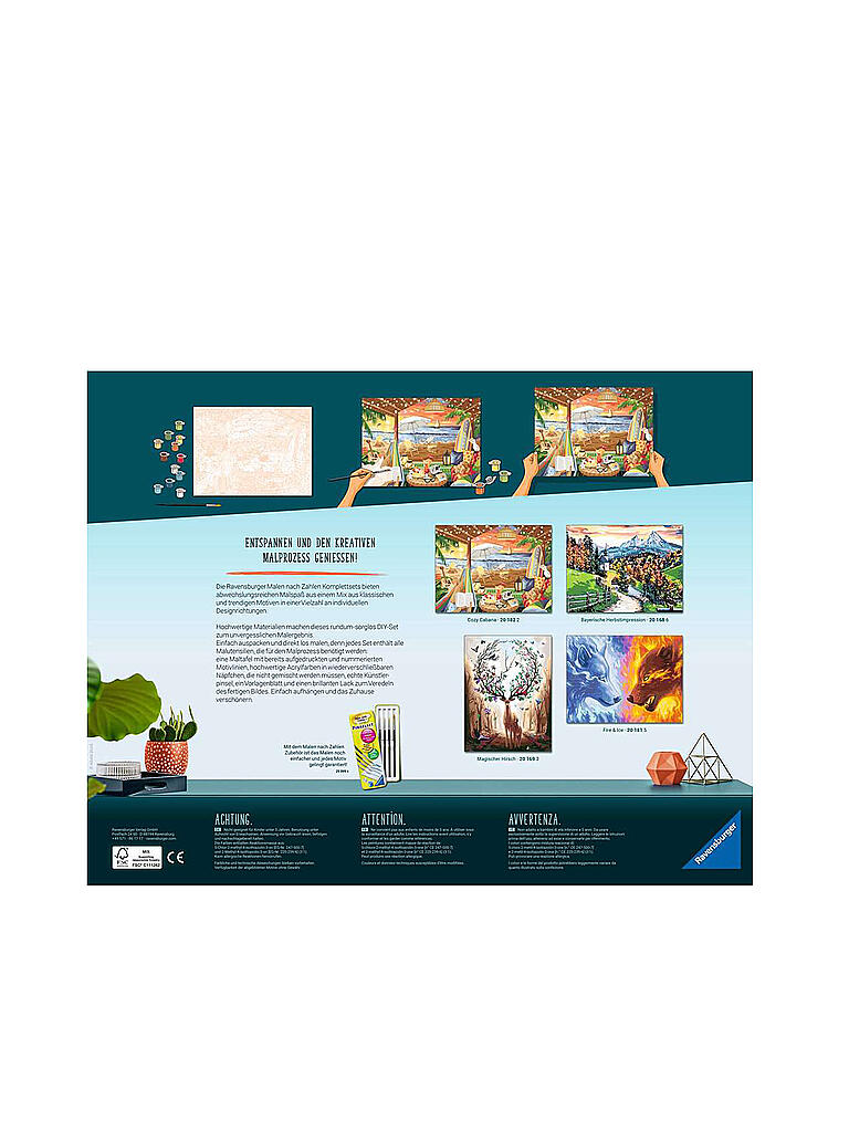 RAVENSBURGER | Malen nach Zahlen - Magischer Hirsch | keine Farbe
