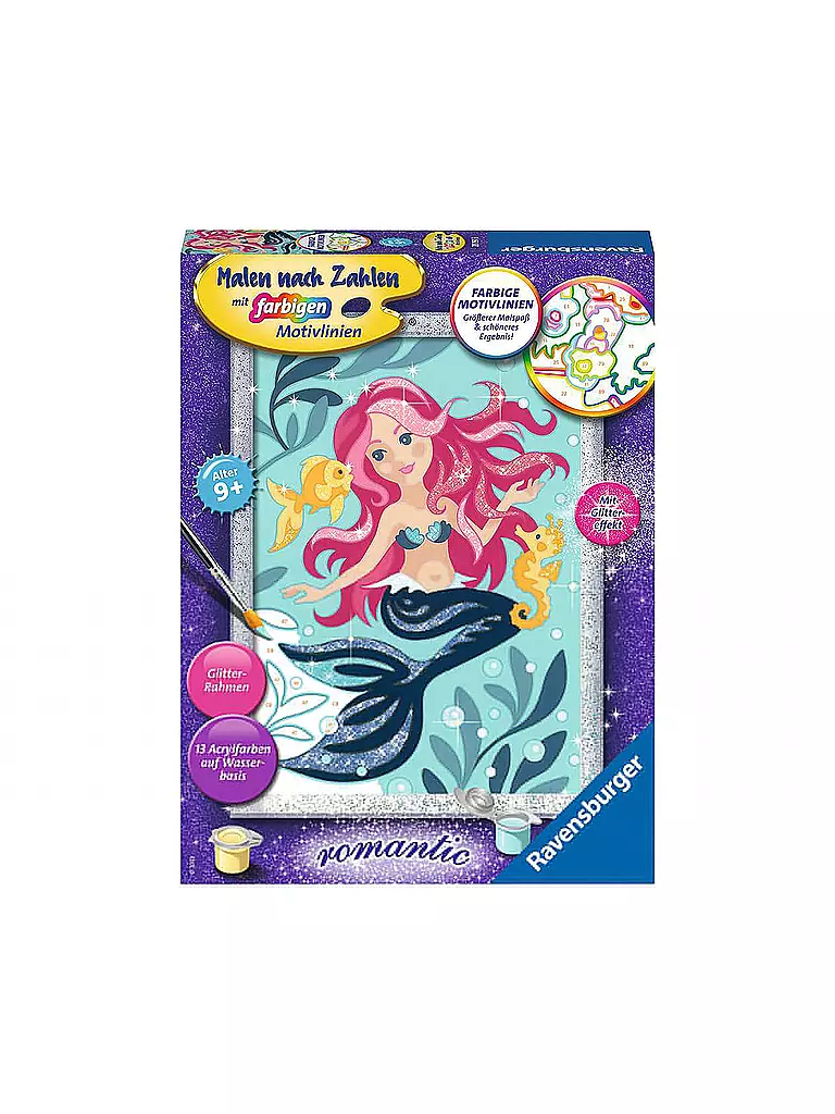 RAVENSBURGER | Malen nach Zahlen - Meerjungfrau  | keine Farbe