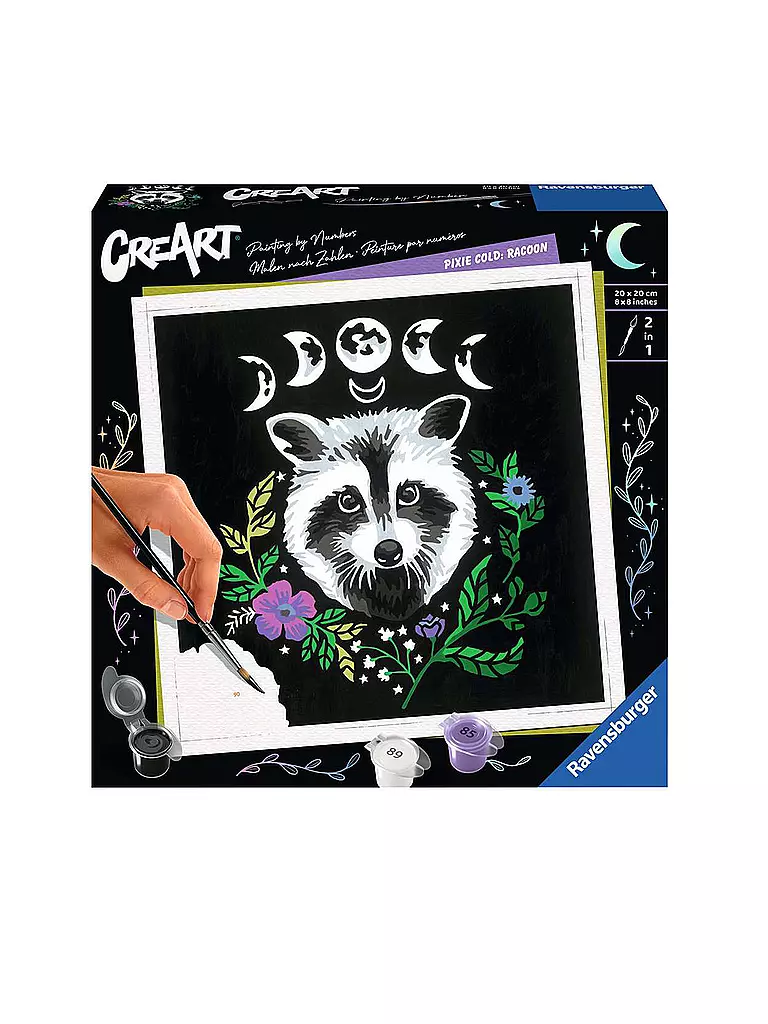 RAVENSBURGER | Malen nach Zahlen - Pixie Cold: Racoon | keine Farbe