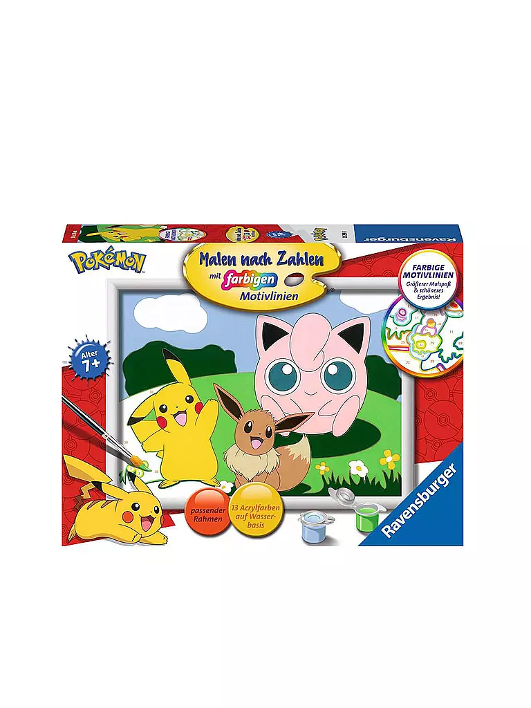 RAVENSBURGER | Malen nach Zahlen - Pokemon Abenteuer | keine Farbe