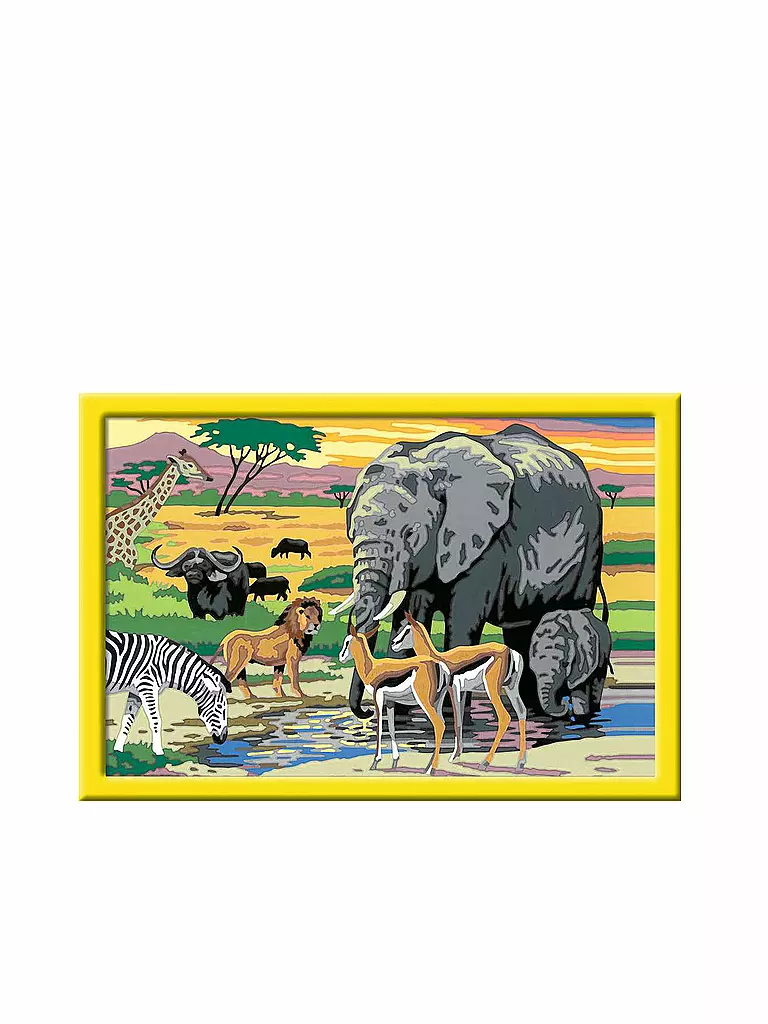 RAVENSBURGER | Malen nach Zahlen - Tiere in Afrika | keine Farbe