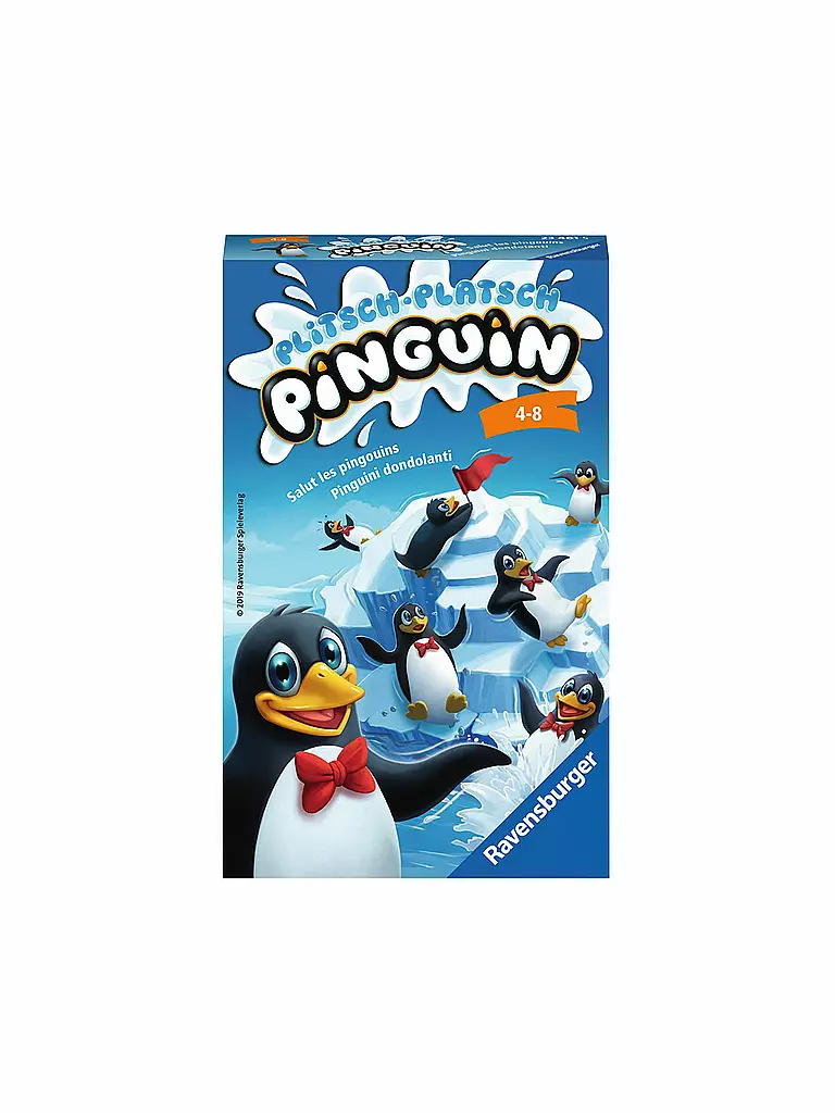 RAVENSBURGER | Mitbringspiel - Plitsch Platsch Pinguin | transparent