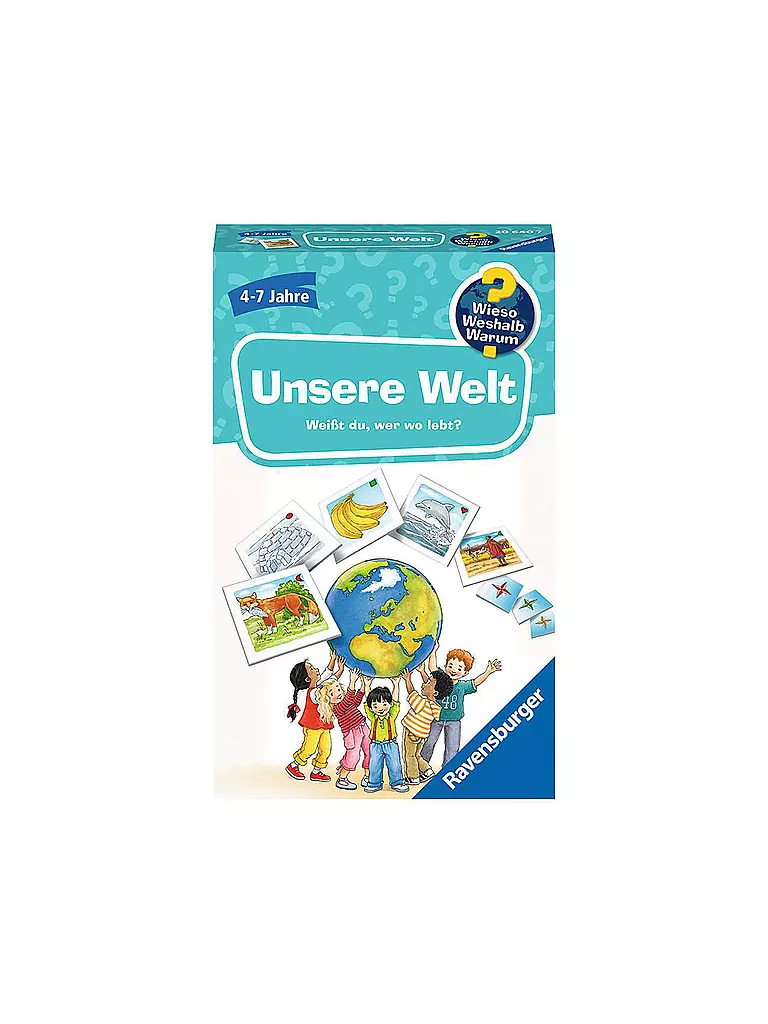 RAVENSBURGER | Mitbringspiel - Wieso Weshalb Warum - Kinderspiel Unsere Welt | keine Farbe