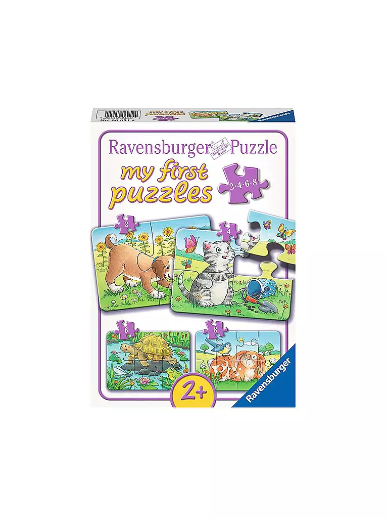 RAVENSBURGER | Niedliche Haustiere - my first puzzle mit 2,4,6,8 Teilen | keine Farbe