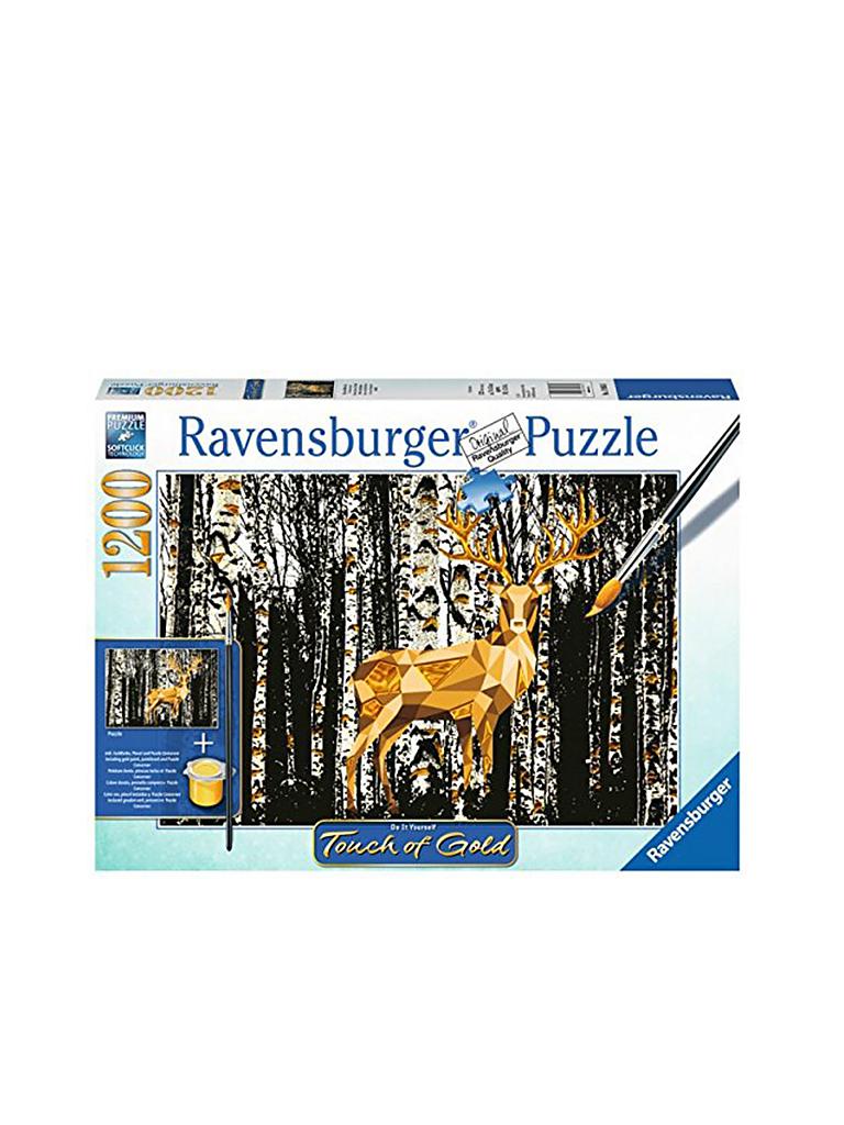 RAVENSBURGER | Puzzle "Touch of Gold" Hirsch im Birkenwald (1200 Teile) | 