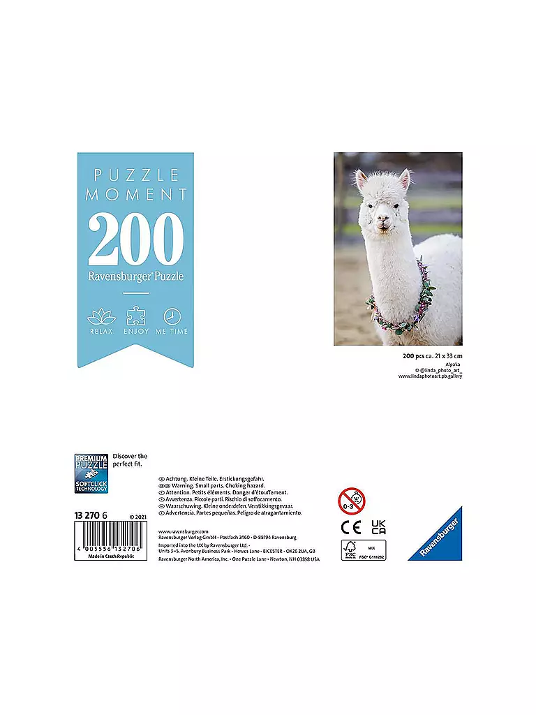 RAVENSBURGER | Puzzle - Alpaka 200 Teile | keine Farbe