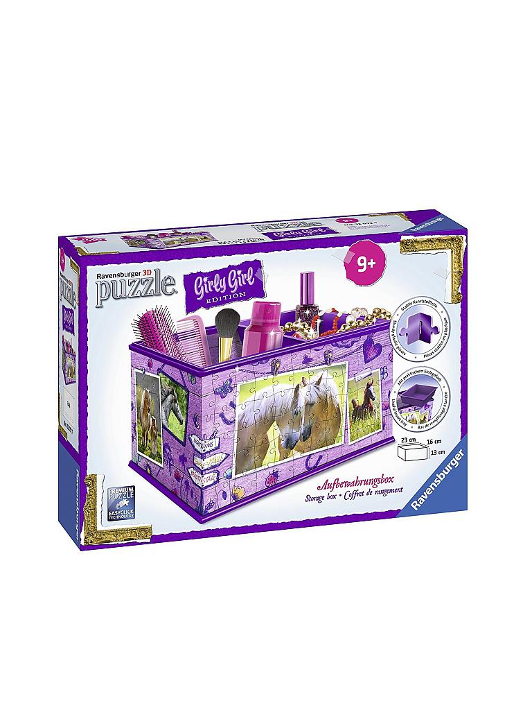 RAVENSBURGER | Puzzle - Aufbewahrungsbox Pferde "Girly Girl Edition" 216 Teile | keine Farbe