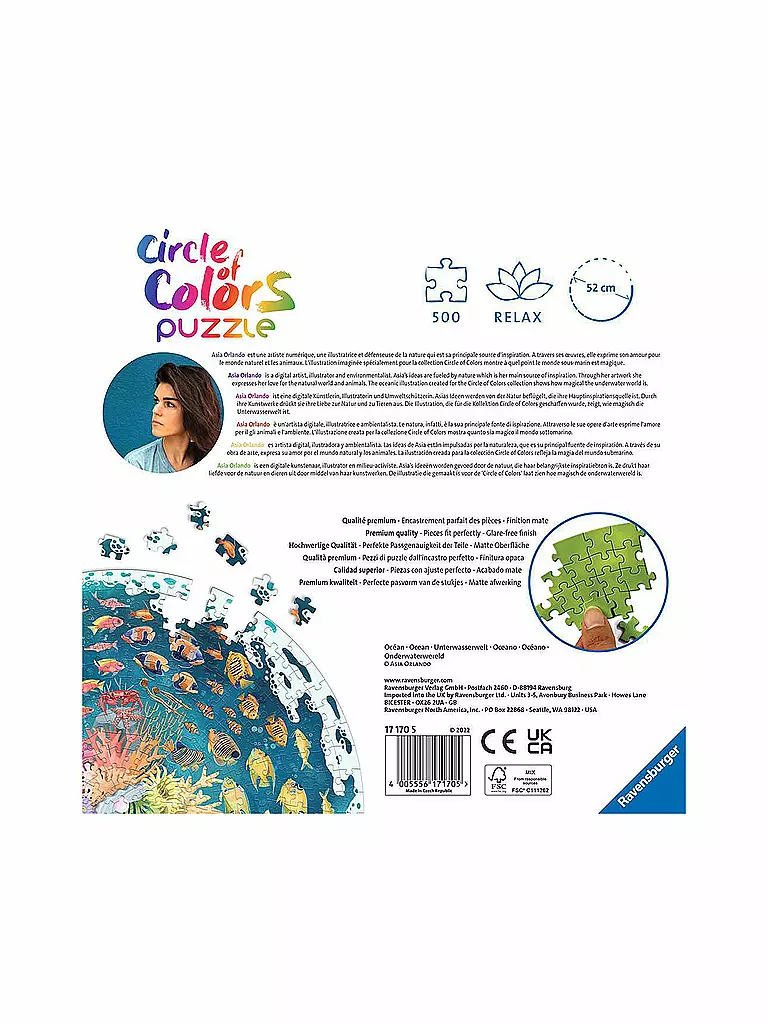 RAVENSBURGER | Puzzle - Circle of Colors - Ocean & Submarine 500 Teile | keine Farbe