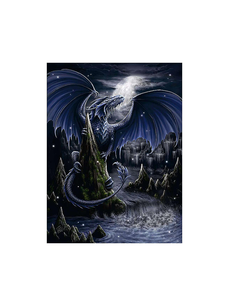 RAVENSBURGER | Puzzle - Der Schwarzblaue Drache - 1500 Teile | keine Farbe