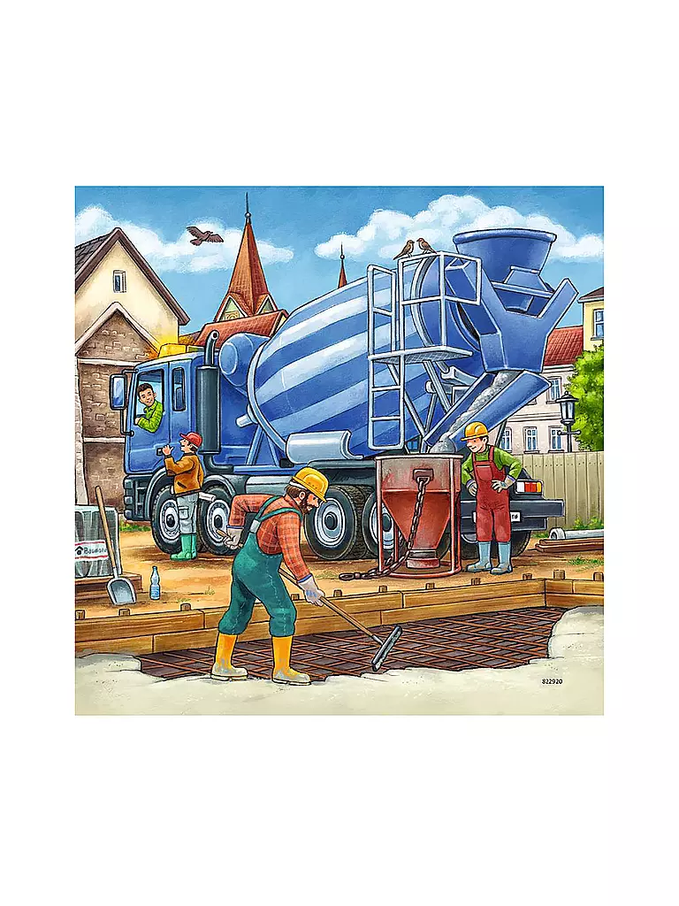 RAVENSBURGER | Puzzle - Große Baufahrzeuge 3x49 Teile | keine Farbe