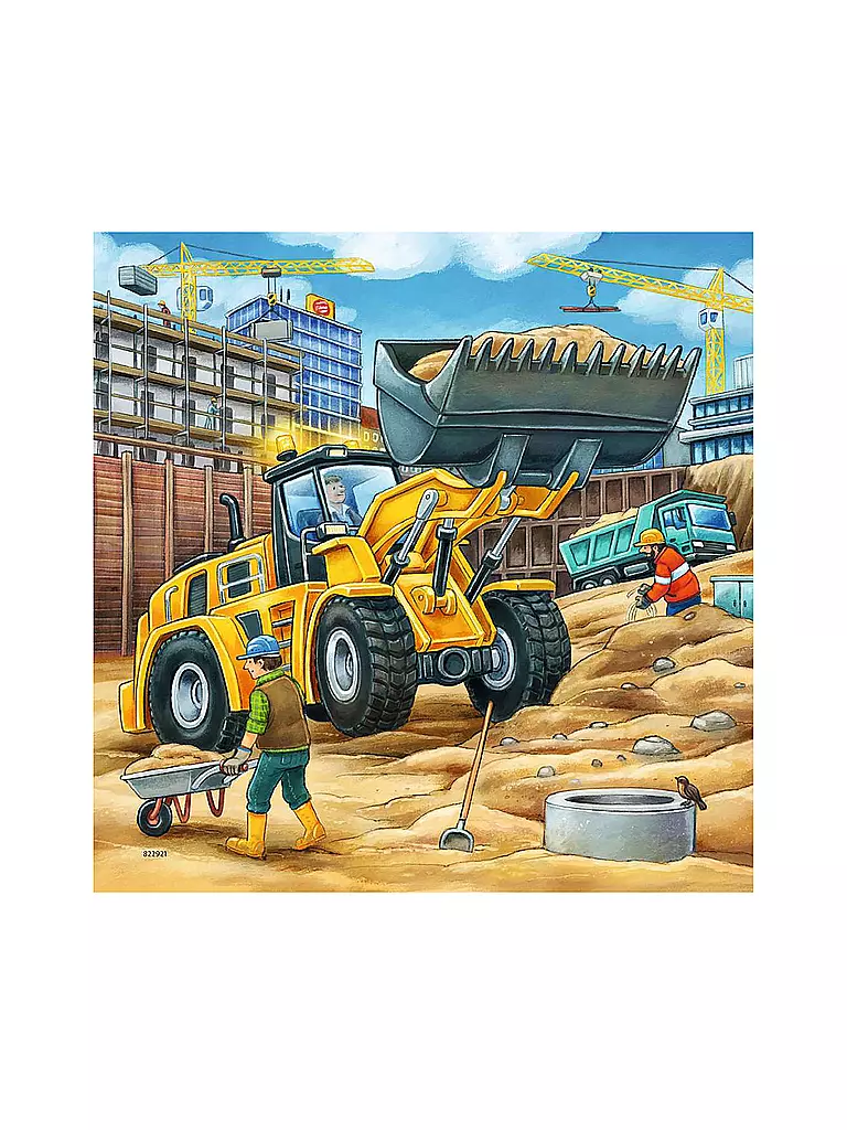 RAVENSBURGER | Puzzle - Große Baufahrzeuge 3x49 Teile | keine Farbe