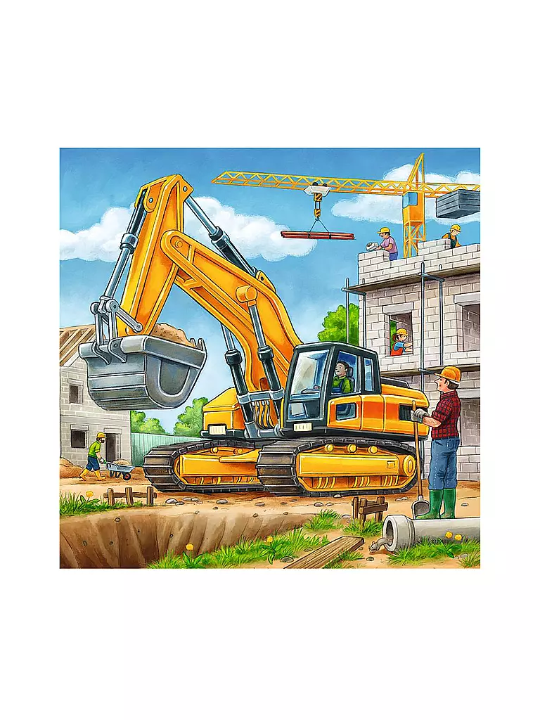 RAVENSBURGER | Puzzle - Große Baufahrzeuge 3x49 Teile | keine Farbe