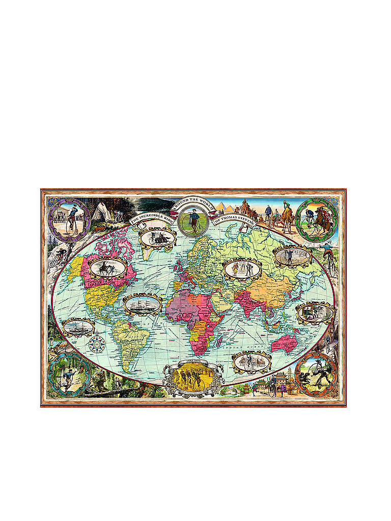 RAVENSBURGER | Puzzle - Mit dem Fahrrad um die Welt - 1000 Teile | keine Farbe