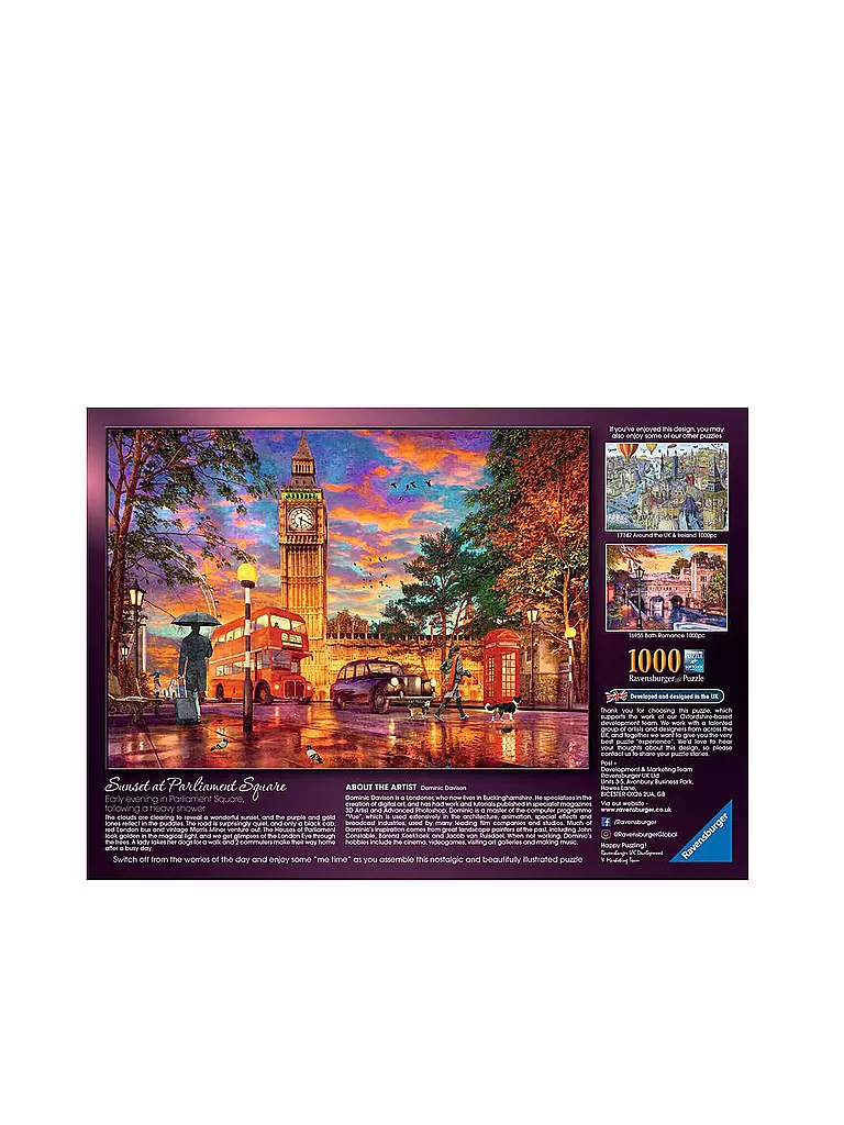 RAVENSBURGER | Puzzle - Sonnenuntergang in London  | keine Farbe