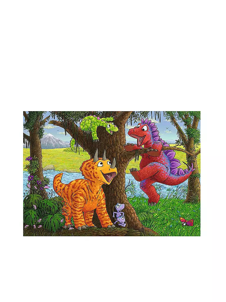 RAVENSBURGER | Puzzle - Spielende Dinos 2x24 Teile | keine Farbe