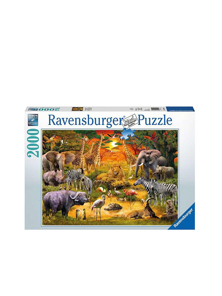 RAVENSBURGER | Puzzle - Versammlung am Wasserloch - 2000 Teile | keine Farbe