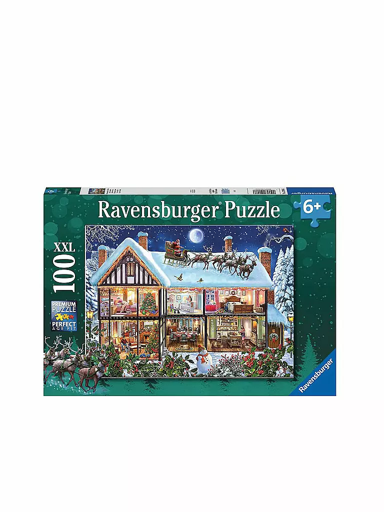 RAVENSBURGER | Puzzle - Weihnachten zu Hause 100 Teile | keine Farbe