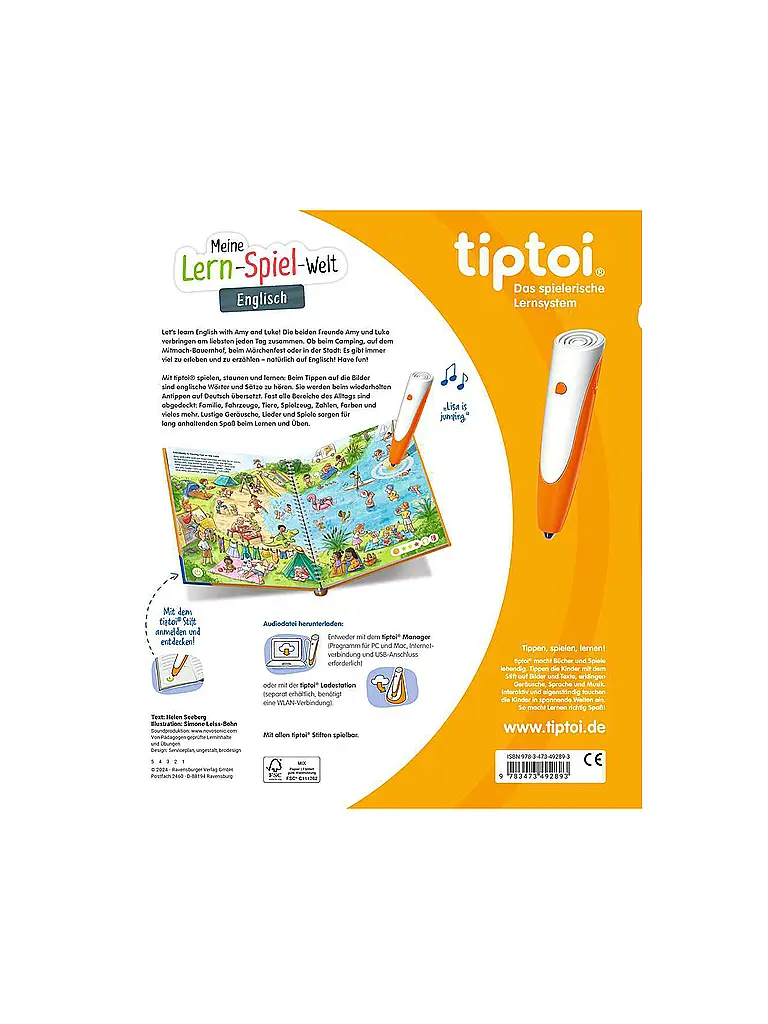RAVENSBURGER | TIPTOI Meine Lern-Spiel-Welt - Englisch | Bunt
