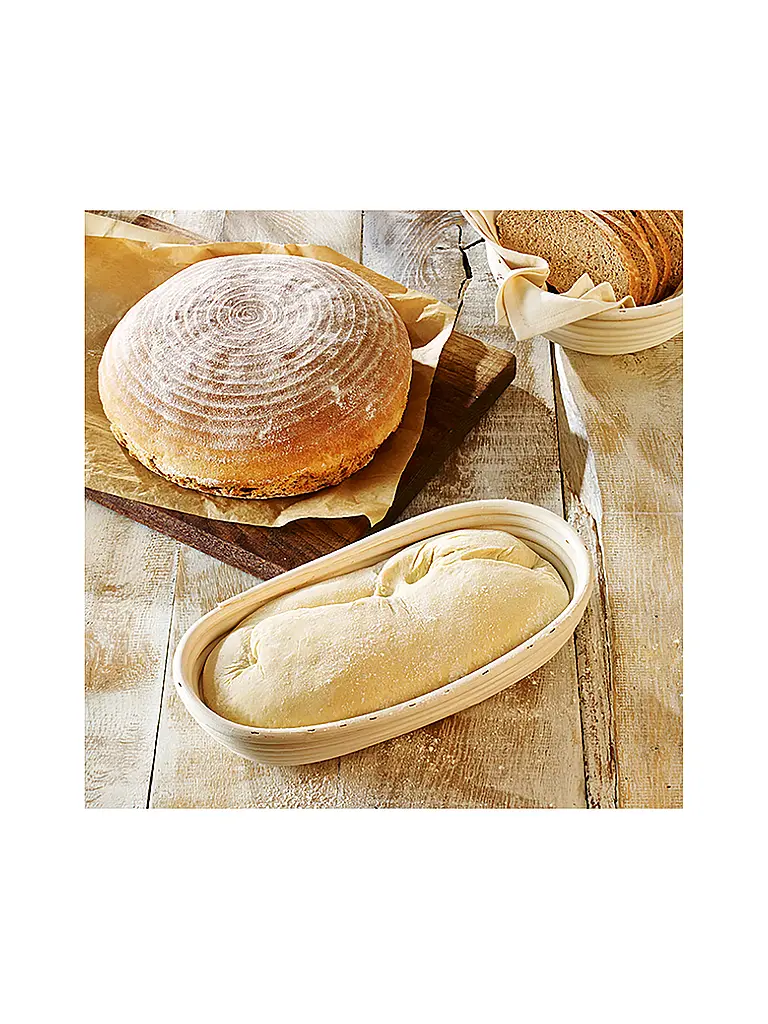 RBV BIRKMANN | Gärkörbchen länglich 30cm 1kg Peddinge natur | 