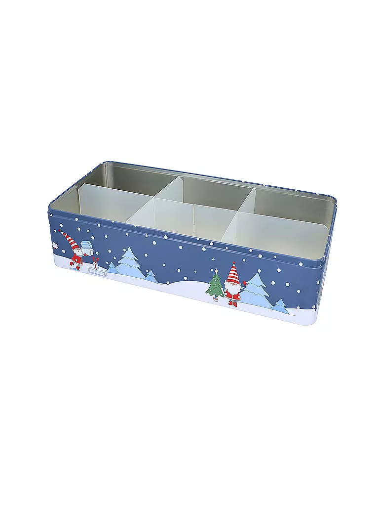 RBV BIRKMANN | Gebäckdosen XXL 40x20cm Wichtel Blau / Weiss | hellblau
