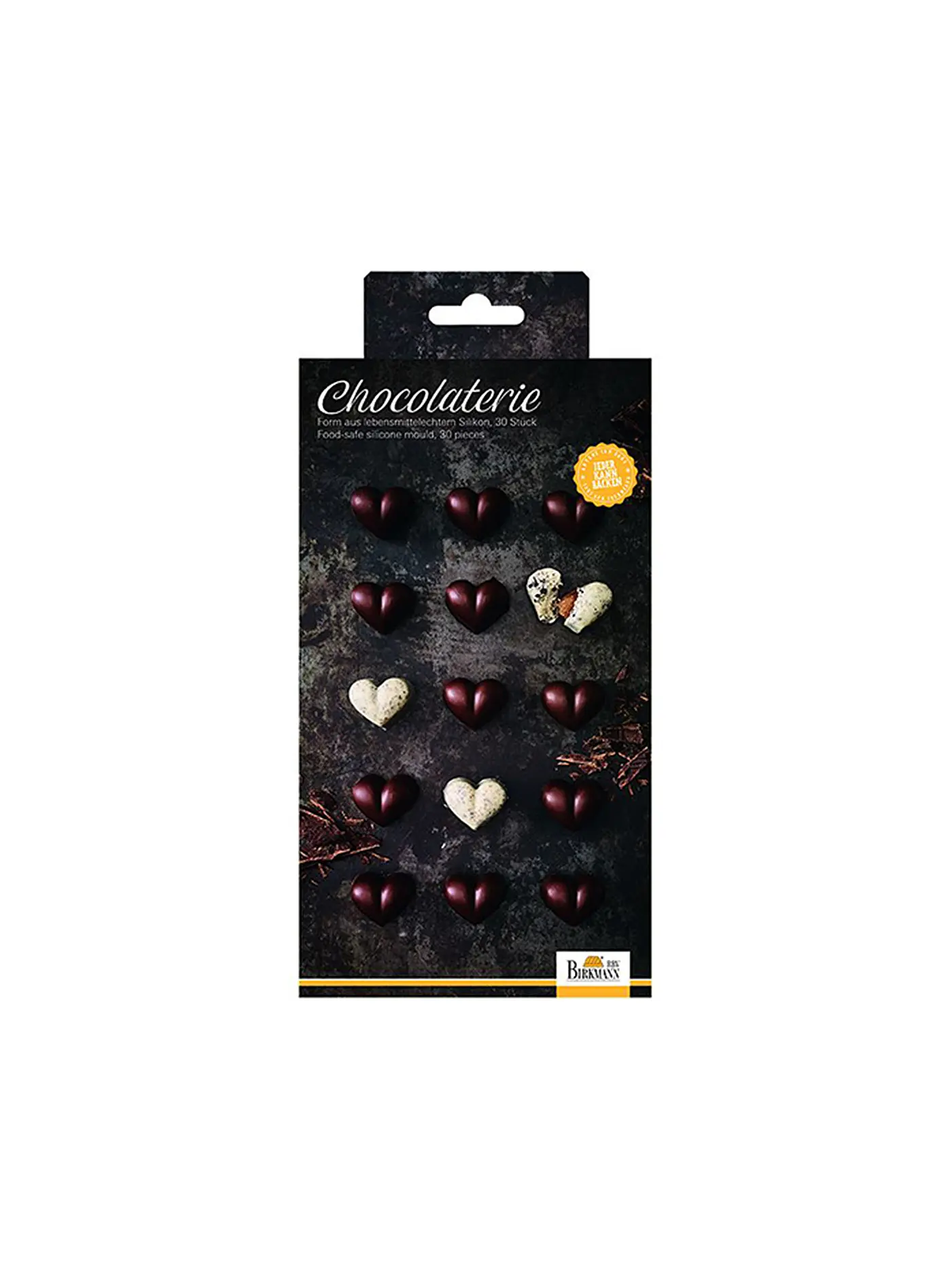 RBV BIRKMANN | Pralinenform ROSE CHOCOLATERIE 2tlg. Silikon Braun  | braun