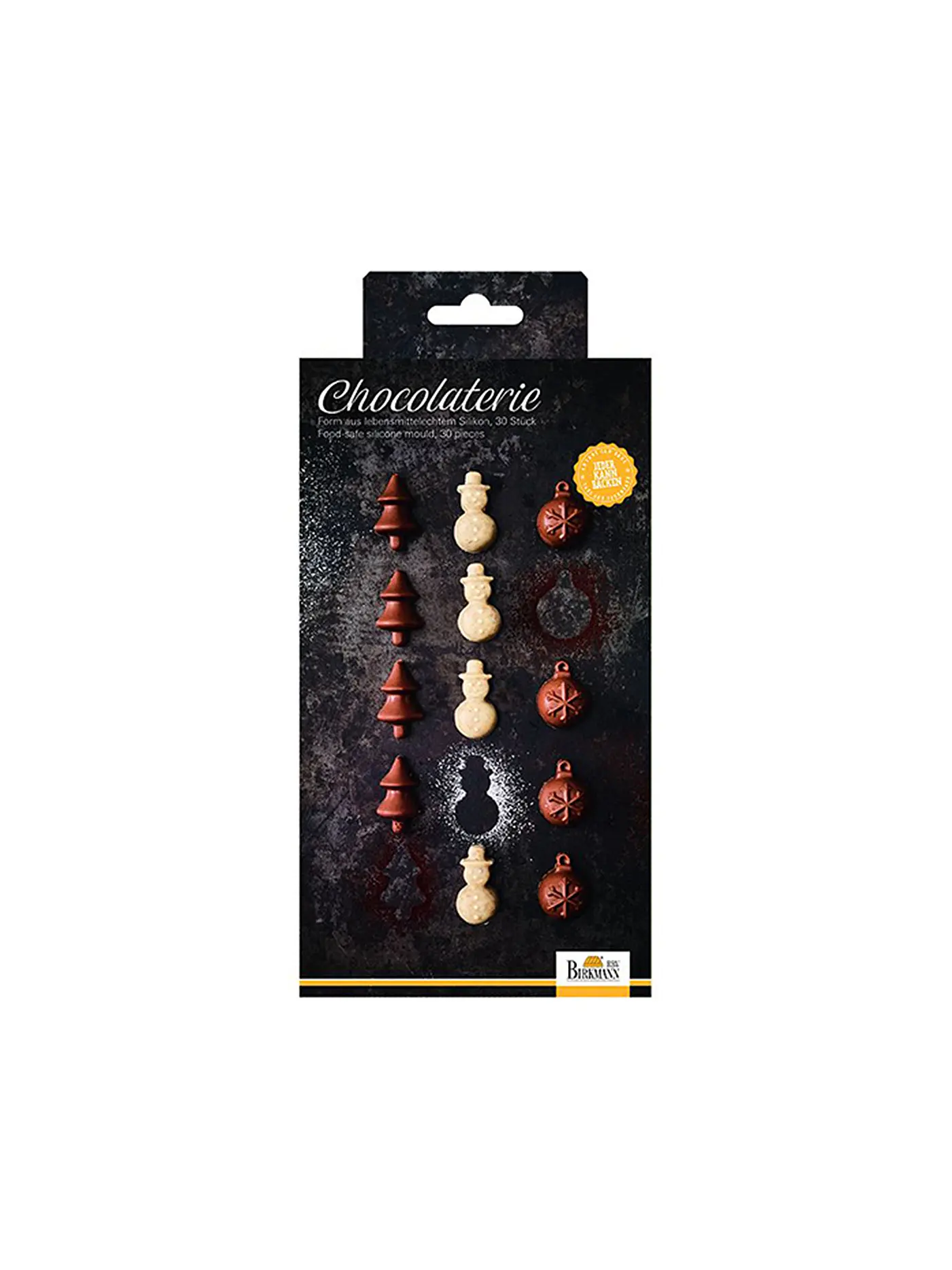 RBV BIRKMANN | Pralinenform ROSE CHOCOLATERIE 2tlg. Silikon Braun  | braun