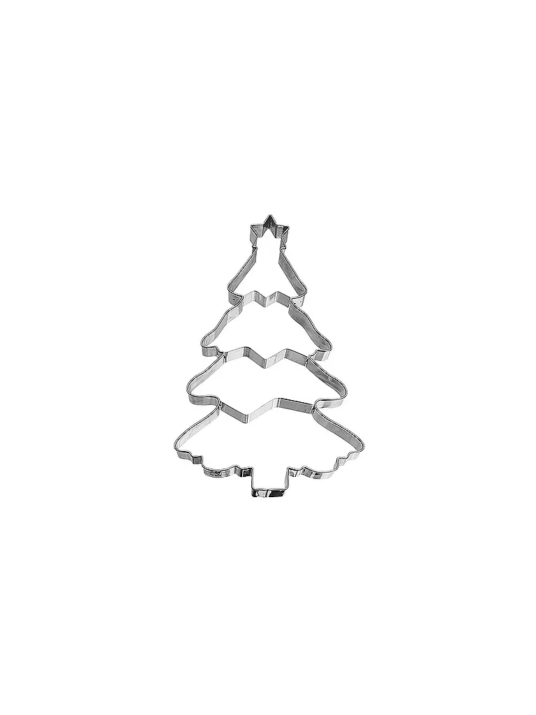 RBV BIRKMANN | XXL Ausstechform Christbaum 18,5cm Edelstahl | silber