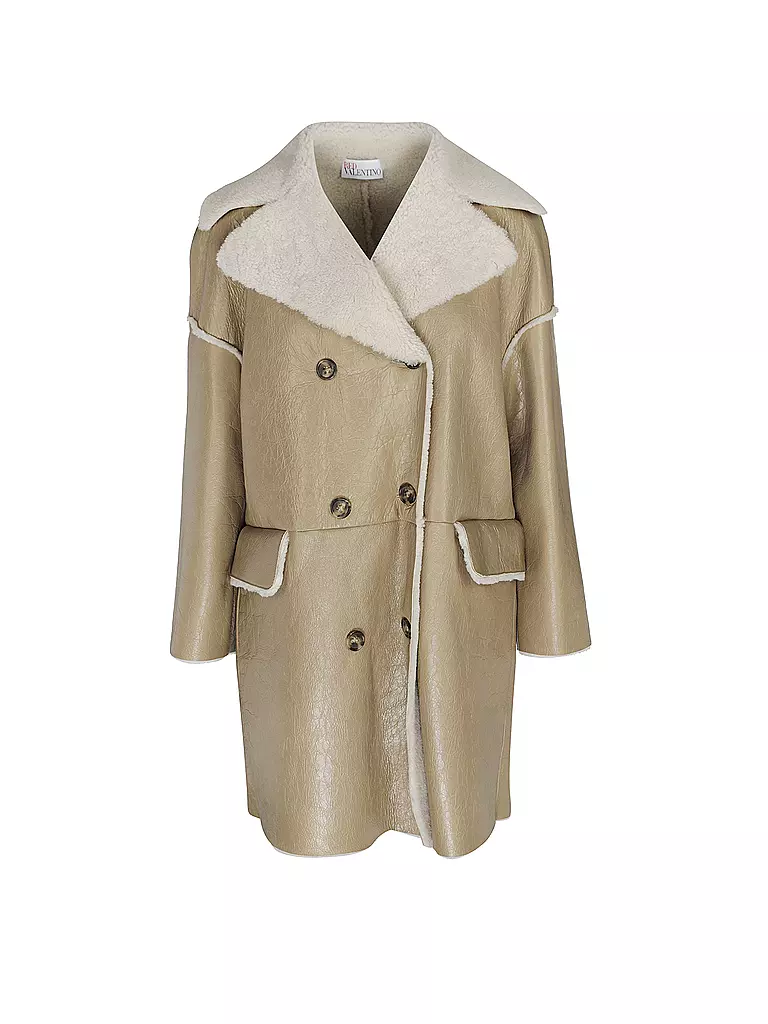 RED Valentino | Shearling Jacke | beige