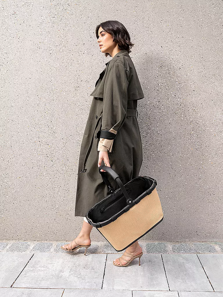 REISENTHEL | Einkaufskorb - Carrybag Raffia Black  | schwarz