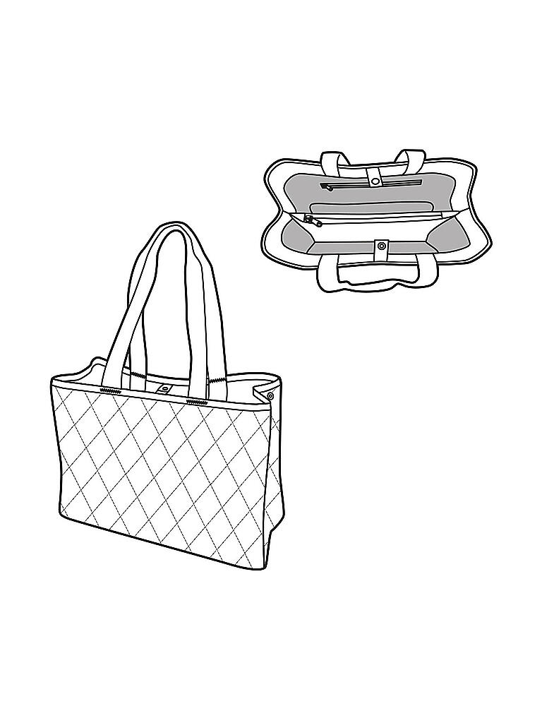 REISENTHEL | Shopper CLASSIC RHOMBUS L light grey | hellgrau