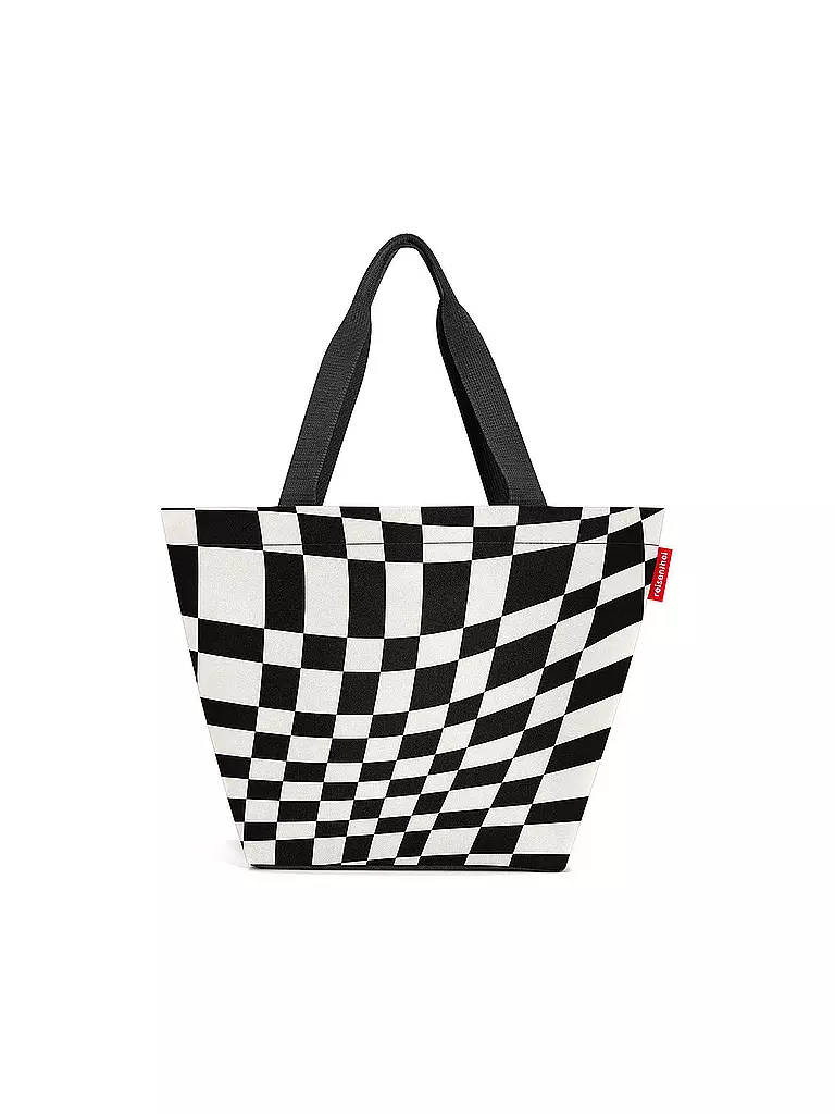 REISENTHEL | Shopper Medium OP-ART Weiss / Schwarz | weiss