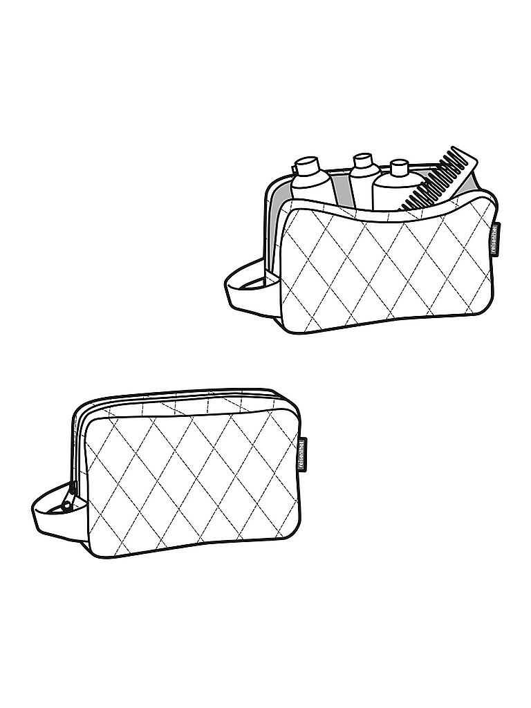 REISENTHEL | Toilettentasche - Cosmeticpouch RHOMUBS light grey | hellgrau
