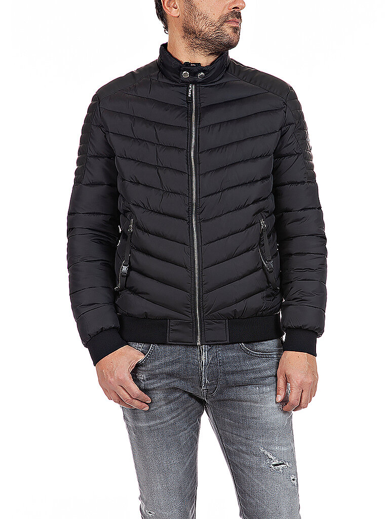 REPLAY Steppjacke schwarz | L