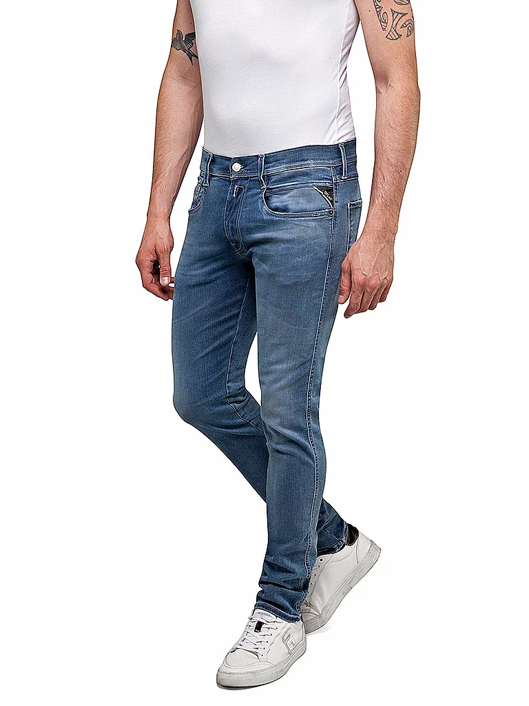 Replay Anbass Slim Fit Jeans Bleu Clair 33/L30 2