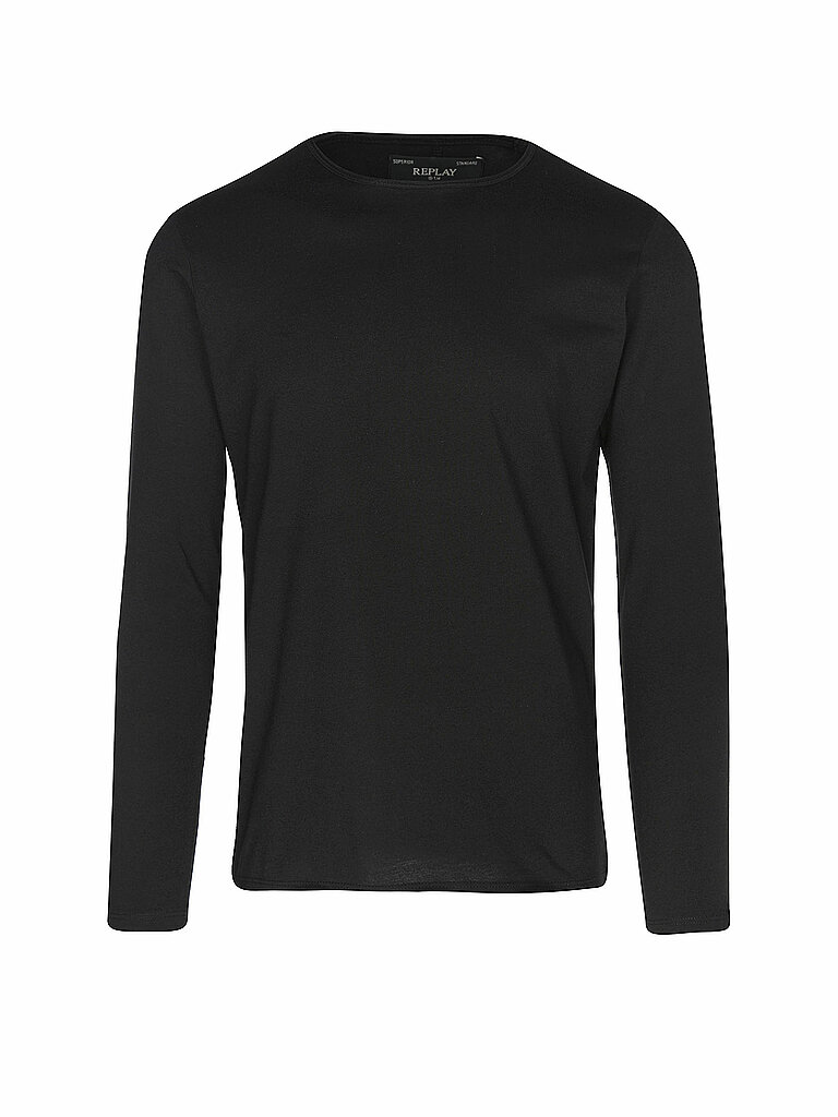 Langarmshirt schwarz XL herren