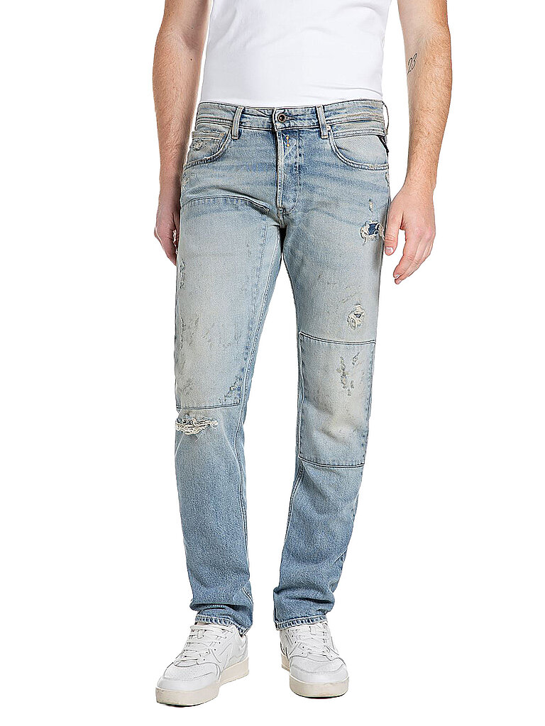 Jeans Slim Fit GROVER AGED hellblau 34/L32 herren