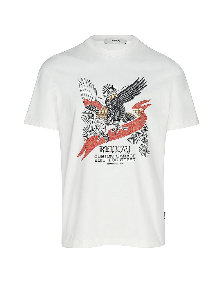 REPLAY T-Shirt weiss M herren