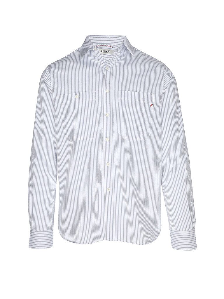 REPLAY Hemd hellblau S herren