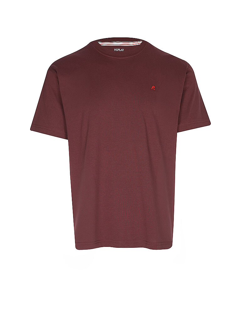 REPLAY T-Shirt CHEST R dunkelrot | S