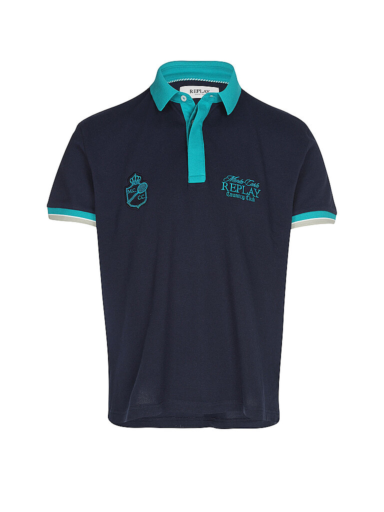 REPLAY Poloshirt  dunkelblau | M