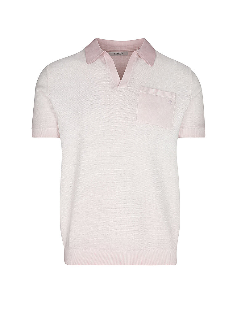 REPLAY Poloshirt rosa M herren