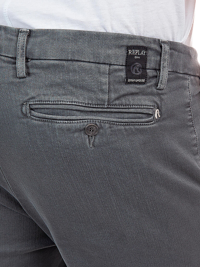 REPLAY | Chino Slim Fit " Zeumar " Hyperflex | grau