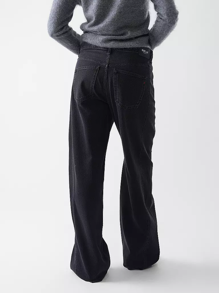 REPLAY | Jeans Barrel Leg Fit | schwarz